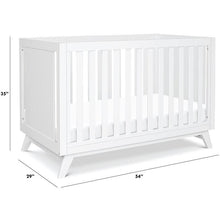 Load image into Gallery viewer, Davinci Otto Pine Wood 3 - in - 1 Convertible Crib in White