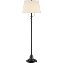 Load image into Gallery viewer, Spenser Traditional Floor Lamp Oiled Bronze Linen Fabric Drum Shade for Living Room Reading Bedroom Office - 360 Lighting