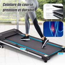 Load image into Gallery viewer, Tapis de Course lectrique Pliable avec cran et Moniteur de Frquence Cardiaque avec Vitesse de 1  10 km/h et 12 Programmes Noir -