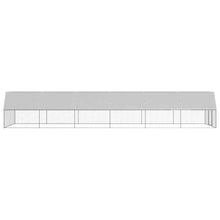 Load image into Gallery viewer, Poulailler d'extérieur 3 x 12 x 2 m acier galvanisé toit en PE 02_0001693 -