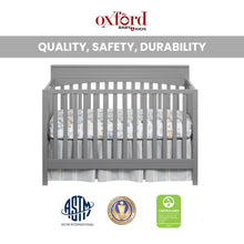 Load image into Gallery viewer, Oxford Baby Harper 4 - in - 1 Convertible Crib, Dove Gray, GREENGUARD Gold Certified, Wooden Crib