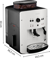Load image into Gallery viewer, Machine  caf grain,1,7 L,2 tasses en simultan,Nettoyage automatique,Buse vapeur pour Cappuccino,Cafetire espresso,Essential noire YY8125FD,Noir -