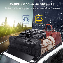 Load image into Gallery viewer, Porte-Bagages de Toit Universel 162 CM avec Capacité de 68 KG Galerie de Toit pour le Voyage et le Rangement Noir -