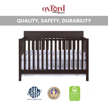 Load image into Gallery viewer, Oxford Baby Harper 4 - in - 1 Convertible Crib, Dove Gray, GREENGUARD Gold Certified, Wooden Crib