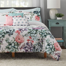 Load image into Gallery viewer, Mainstays Jade Floral 10-Piece Bed in A Bag Bedding Set w/Bonus Sheet Set + Pillows Full
