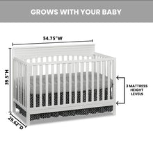Load image into Gallery viewer, Oxford Baby Harper 4 - in - 1 Convertible Crib, Dove Gray, GREENGUARD Gold Certified, Wooden Crib