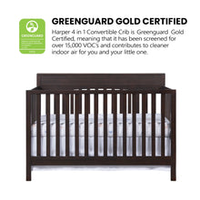 Load image into Gallery viewer, Oxford Baby Harper 4 - in - 1 Convertible Crib, Dove Gray, GREENGUARD Gold Certified, Wooden Crib