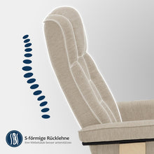 Load image into Gallery viewer, M MCombo Fauteuil Relax avec Pouf, Fauteuil TV pivotant à 360° avec Fonction Chaise Longue, Fauteuil TV supportant jusqu'à 120 Kg, Fauteuil de Repos pour Le Salon, 9019 (Tissu, Beige)