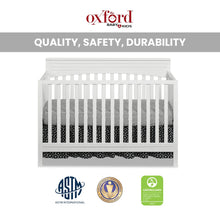 Load image into Gallery viewer, Oxford Baby Harper 4 - in - 1 Convertible Crib, Dove Gray, GREENGUARD Gold Certified, Wooden Crib