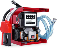 Load image into Gallery viewer, Pompe à diesel 230 V 550 W auto-amorçante - Stations essence mobiles 60/min - Avec tuyaux et pistolet de distribution - Pour voitures camions citernes etc.