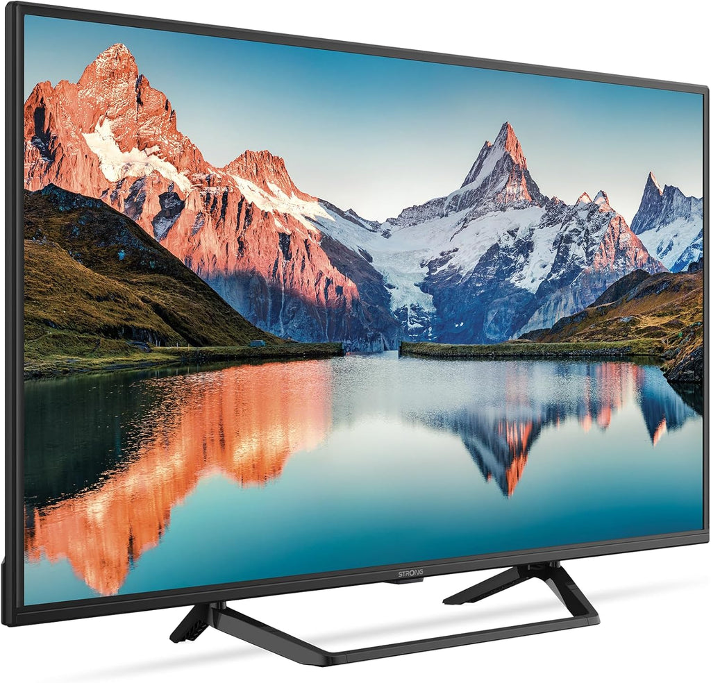 STRONG - Télévision 40 Pouces (100 cm) Full HD SRT40FF2003C - Qualité Image Exceptionnelle - Triple Tuner Intégré - 3 Ports HDMI (1 Arc) + 2 Ports USB + AV + Prise Antenne/Sat - Noire