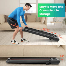 Load image into Gallery viewer, 2 in 1 Walking Pad Treadmill with Incline, 2.5HP Under Desk Treadmill with Handle Remote Control &amp; LED Touch Screen for Home Office Workout, 300 lb Weight Capacity Black &amp; Green